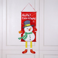 Vente chaude Noël Creative Bonhomme De Neige Père Noël Drapeaux Suspendus Décoration Props Maison Atmosphère Ornements