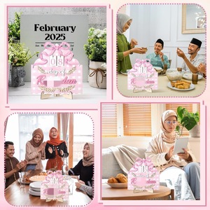 Calendrier du Ramadan en bois, taille moyenne, en buis, pour décoration intérieure, support de compte à rebours pour la maison et la décoration de ferme - Product Image 4