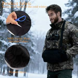 Sac banane tactique imperméable en Oxford, porte-plaque, gilet <span class=keywords><strong>de</strong></span> protection, harnais <span class=keywords><strong>de</strong></span> poitrine, <span class=keywords><strong>sangle</strong></span> d'épaule arquée, EDC, sac banane, hiver - Product Image 4