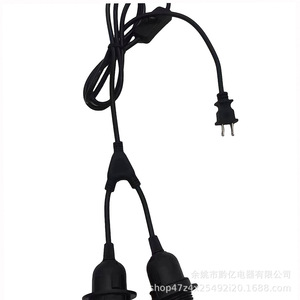 <b>E27</b> <b>Lamp</b> <b>Holder</b> 10A 250V Dual Outlet With Switch For Indoor Lighting - Product Image 2