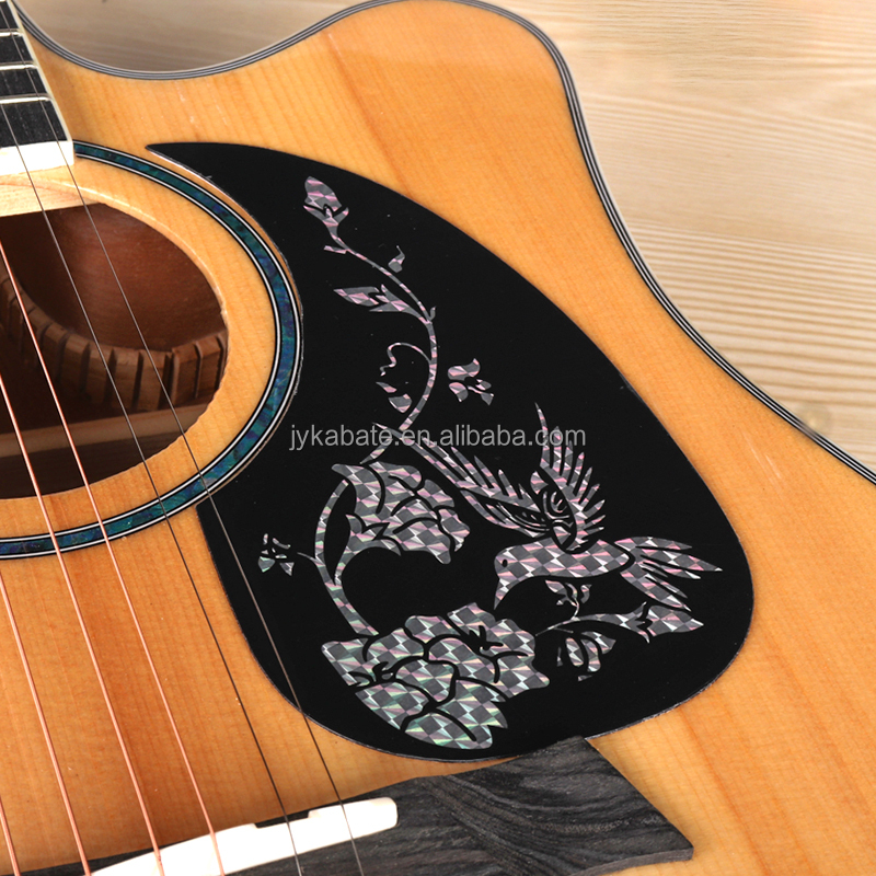thumbnail image 2 of Acoustic Pickguard Guitar Sound Hole Cover Wood Carved 2 of 13