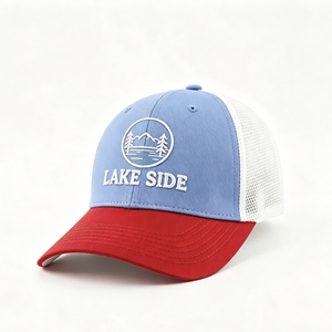 Casquette de baseball trucker en maille bicolore avec logo brodé 3D personnalisé, ajustable, pour sports de plein air, unisexe, usage quotidien - Product Image 3