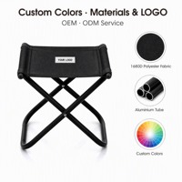 Chaise de plage pliable compacte et portable en aluminium, tissu Poly 1680D, 40x40x35cm, 0.91kg, idéale pour les festivals de pêche en extérieur