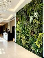 Dekorasi Dinding Latar Belakang Tanaman Buatan Dinding Tanaman Hijau Balkon Bunga Palsu Rumput Plastik Dekorasi Etalase Toko
