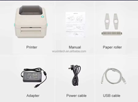 Impresora de Etiquetas Térmicas USB WIFI LAN, Impresora de Códigos de Barras Compacta de 110 mm de Ancho de Impresión para Almacén y Comercio Minorista