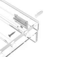 Organisateur de support d'affichage de ceinture suspendue en acrylique transparent réglable mural Support de stockage de cravate en acrylique pour un usage domestique