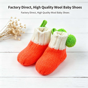 Zapatitos de Bebé Estilo Náutico de Algodón Color Zanahoria, Ultra Suaves y Cálidos, Unisex, para Bebés y Niños Pequeños, Venta al Por Mayor - Product Image 5