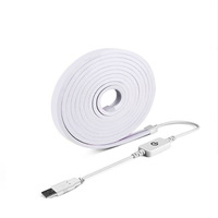 USB Dokunmatik Tek Renkli Neon Esnek DIY ABS IP20 Karartılabilir Işık Şeridi TV Canlı Yayın Dolgu Atmosferi Makyaj Aynası Önü