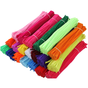 Al por mayor, de alta calidad, limpiapipas de chenilla de 8 mm de grosor, alambre afelpado para manualidades, ramos de flores y figuras de animales - Product Image 4