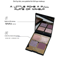 Palette de fards à paupières Moji-To (marque propre) 6 couleurs, lumineuse, scintillante, imperméable, haute pigmentation, longue tenue, effet nacré étincelant