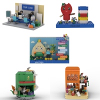 Bloques de Construcción de Escenas Personalizadas, Modelo OEM ODM de Fábrica, Set de Exhibición de Arquitectura Personalizado, Regalo Creativo Educativo de ABS para Niños de 5 a 7 Años