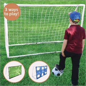 Cible <span class=keywords><strong>de</strong></span> <span class=keywords><strong>but</strong></span> <span class=keywords><strong>de</strong></span> football 3 en 1 Entraîneur Pratique Net Poteau <span class=keywords><strong>de</strong></span> <span class=keywords><strong>but</strong></span> <span class=keywords><strong>Cage</strong></span> a Rebounder Net Cible Trous Net Net pour la précision des coups <span class=keywords><strong>de</strong></span> pied - Product Image 1