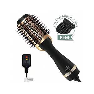 Herramienta de peinado Db Hot 2 en 1, secador de pelo eléctrico y cepillo portátil, voluminizador de aire caliente de un solo paso, dorado, 100 W - Product Image 3