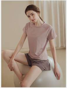2024 Women's Breathable Slim Sports Tops Quick Dry <b>Yoga</b> Clothing Summer Fitness Clothing O-Neck Casual Short-Sleeved <b>T</b>-<b>Shirt</b> - Product Image 4