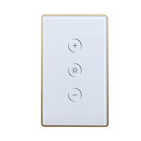 Gradateur de lumière intelligent WiFi, Smart Life/Tuya APP Status Backlight Switch Off Voice Compatible avec Alexa Google Assista