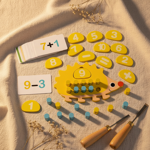 <span class=keywords><strong>Jeu</strong></span> de société éducatif numérique hérisson pour compter, outils pédagogiques mathématiques, jouets d'apprentissage Montessori pour enfants garçons et filles - Product Image 5