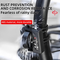 Mousqueton UMEDO en alliage de zinc et ABS avec crochet de suspension pour casque et serrure à code pour vélos et trottinettes électriques