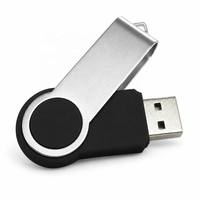 Flashdisk USB 2.0 Putar 360 Derajat Logo Kustom, Pen Drive Logam Baru Garansi 3 Tahun Grosir 8GB 16GB 32GB 64GB