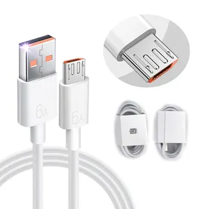 Супербыстрый кабель Micro USB 6A, 3 фута, кабель передачи данных Android для Samsung, Xiaomi, зарядный кабель