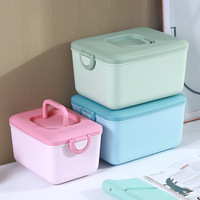 Boîte de rangement empilable domestique populaire en gros avec couvercle et serrure Salon Cuisine Salle de bain Conteneurs de stockage en plastique
