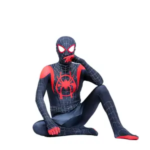 Kostum Anak Laki-laki Spiderman, Kostum Cosplay Halloween 3D untuk Anak-anak, Kostum Tv & Film, Pakaian Anak Laki-laki 2099