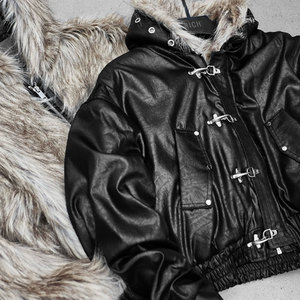 Áo gió ấm áp mềm mại mùa đông Chống Gió Màu trắng mờ thoải mái Áo Gió Ấm áp áo khoác da nam quá khổ có khóa kéo - Product Image 3