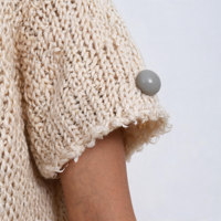 Pull ample en maille épaisse ivoire pour femme, col rond, manches chauve-souris, poches festonnées, tricot ample de haute qualité