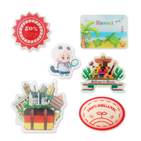 Aimant de réfrigérateur en acrylique transparent personnalisé, imprimé UV haute définition, avec personnage d'anime/manga de forme personnalisée, vente en gros