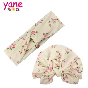 De alta calidad de impresión <span class=keywords><strong>turbante</strong></span> sombrero <span class=keywords><strong>y</strong></span> abrigo conjunto de diadema para mamá <span class=keywords><strong>y</strong></span> bebé - Product Image 1