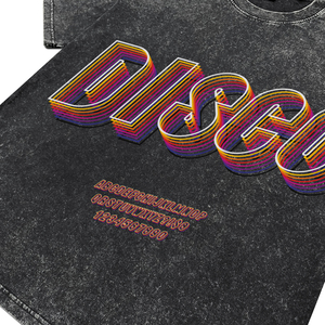 High Quality Acid Wash Garment Dye Men's Oem Service <b>T</b>-<b>Shirts</b> Custom <b>DISCO</b> Print Casual Breathable Cotton Short Sleeve Tees - Product Image 4