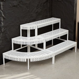 Grande étagère d'angle en métal de style escalier pour plantes, support de pot de fleurs pour intérieur et extérieur, ensemble de support de présentation de quart - Product Image 3