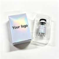 Boîte d'emballage plate personnalisée de qualité supérieure, impression en relief UV, plateau en blister PET pour flacons en verre de 3 ml et 10 ml