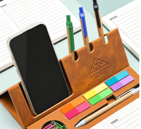 Ensemble cadeau carnet et notes autocollantes avec porte-stylo, logo personnalisé, impression UV sur papier, cadeau promotionnel OEM