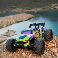 Huvelon Voiture RC Monster Truck 4x4 Brushless à l'échelle 1/16, Télécommandée 2.4GHz RTR, Qualité Hobby