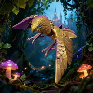 โมเดลนกแก้วแบบยืดหยุ่นพิมพ์ 3 มิติ พร้อมปีกขยับได้ ของตกแต่งบ้านและสำนักงาน ของเล่นน่าสนใจสำหรับเด็กออทิสติก สมาธิสั้น ของขวัญสำหรับเทศกาลต่างๆ - Product Image 3