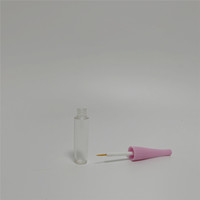 4ML Bon marché Tube de colle pour cils en plastique Conteneur vide pour eye-liner liquide avec brosse