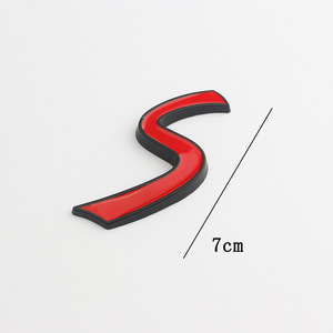 Badge de <span class=keywords><strong>voiture</strong></span> personnalisé en métal 3D, emblèmes de coffre arrière de <span class=keywords><strong>voiture</strong></span>, <span class=keywords><strong>logo</strong></span> <span class=keywords><strong>S</strong></span> pour accessoires Mini - Product Image 5
