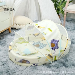 Lit de bébé portable <span class=keywords><strong>anti</strong></span>-moustiques noir, berceau pop-up avec moustiquaire de sécurité, ensembles de literie, tentes et baldaquins pour berceaux de bébé - Product Image 2