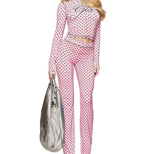 Completo da jogging da <span class=keywords><strong>donna</strong></span> Gia Hot Sell Spring: Tuta sportiva con felpa con cappuccio e zip, top corto, giacca a maniche lunghe e <span class=keywords><strong>pantaloni</strong></span> - Set 2 pezzi da <span class=keywords><strong>donna</strong></span> - Product Image 6
