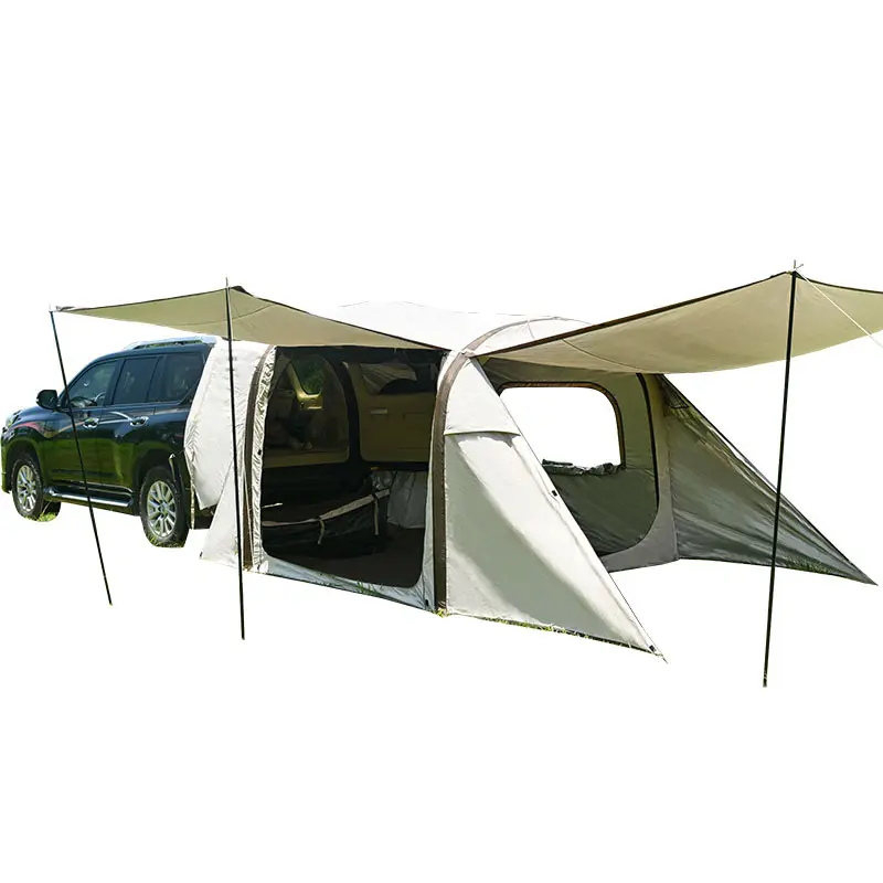 Nuovo design tunnel tenda posteriore per auto tenda parasole tenda da campeggio tende glamping per auto in vendita