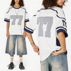 Camisetas KingSen de Alta Calidad, Unisex, Extra Grandes, con Números Impresos Personalizados, de Poliéster/Algodón, a Rayas, Estilo Urbano, para Hombre y Mujer - Product Image 5