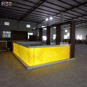 Mostrador de mármol de alabastro para restaurante de hotel Diseño moderno Mostrador de Bar de mármol de ónix retroiluminado - Product Image 3