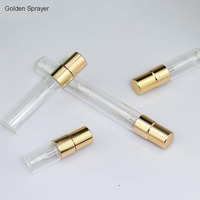 Parfum de luxe décantation 2ml 3ml 5ml 10ml testeur de voyage rechargeable atomiseur de parfum mini flacon en verre avec pulvérisateur doré