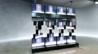 Affichage LED rotatif double face personnalisé en usine, P2.5 900cd, multi-couches rotatives