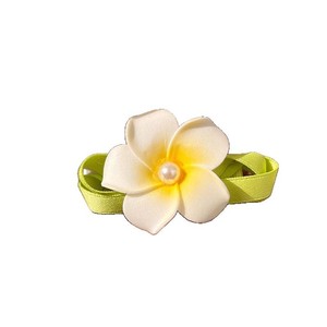 Barrette à cheveux artisanale en matériaux mixtes, motif fleur d'œuf Princesse Évasion, pour photos de bord de mer, petite barrette latérale avec <span class=keywords><strong>frange</strong></span> - Product Image 5