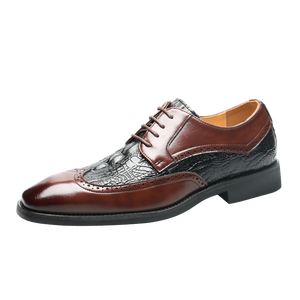 <span class=keywords><strong>Scarpe</strong></span> da <span class=keywords><strong>uomo</strong></span> Brogue con punta alare retrò da lavoro Oxford in pelle classica punta tonda con lacci da sposa <span class=keywords><strong>scarpe</strong></span> da Derby - Product Image 6