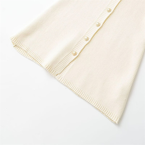 TAOP&ZA Abito in <span class=keywords><strong>Maglia</strong></span> da Donna Primavera 2025, Nuovo Stile Retrò con Collo Tondo, Maniche Corte, Aderente e Decorato con <span class=keywords><strong>Bottoni</strong></span> - Product Image 5