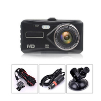 Caméra embarquée avant et arrière 1080P 4 pouces Full HD tactile double objectif caméra de recul de voiture caméra embarquée dashcam boîte noire de voiture