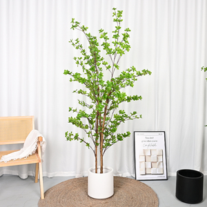 Planta artificial colgante de madera maciza desmontable con campanas, gran decoración de planta de suelo para interiores, árbol artificial para escaparate - Product Image 6