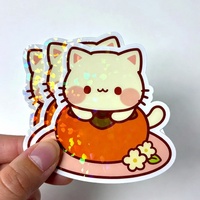 Autocollants en vinyle imprimés UV personnalisés, dessins animés, vernis mat, autocollants découpés, imperméables, décoratifs, artisanat pour enfants, emballage cadeau